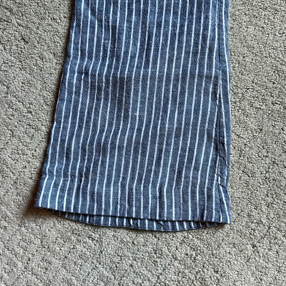 Free People High-Rise Wide Leg Cropped Linen Blend Pants Size 6 - Picture 3 of 9